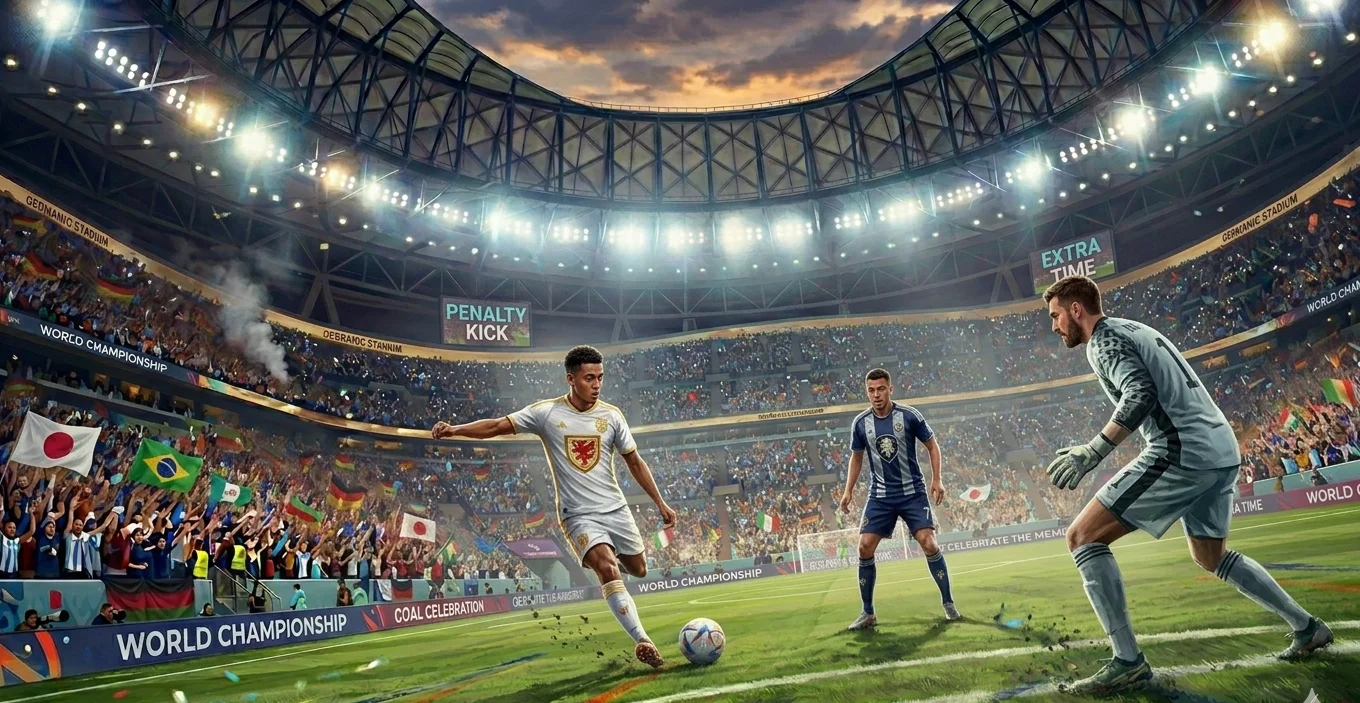 Penalty kick in extra time — moments like this often decide FIFA World Cup 2026 predictions